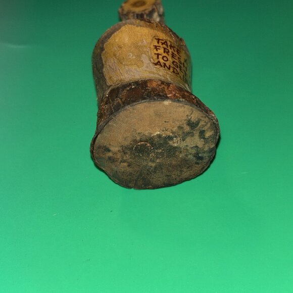 Retro wood toothpick holder made in Japan fun saying carved wood kitschy vibe - Picture 5 of 5